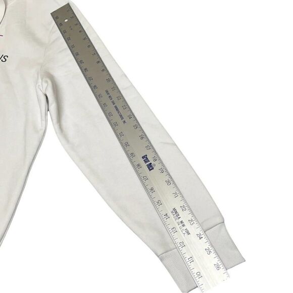 Calvin Klein Hoodie Mens L White RARE Pullover Colorful Bright Rainbow Spring NE - Picture 7 of 16